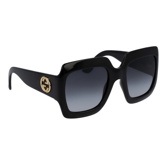 NEW GUCCI GG0053SN 001 OVERSIZED WOMEN’S BLACK SQUARE SUNGLASSES - Picture 6 of 9